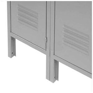 GLOBAL INDUSTRIAL Double Tier Locker, 12x18x36 6 Door, RTA, Gray