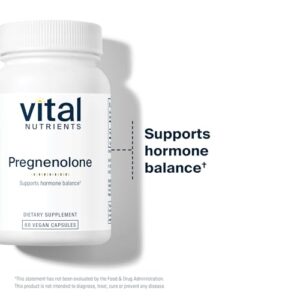 Vital Nutrients - Pregnenolone - Supports Mood, Memory and Immune Function - 60 Vegetarian Capsules per Bottle - 10 mg