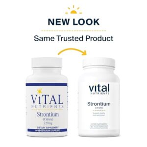 Vital Nutrients Strontium Citrate | Vegan Supplement | Supports Healthy Teeth and Bones* | Gluten, Dairy and Soy Free | Non-GMO | 90 Capsules