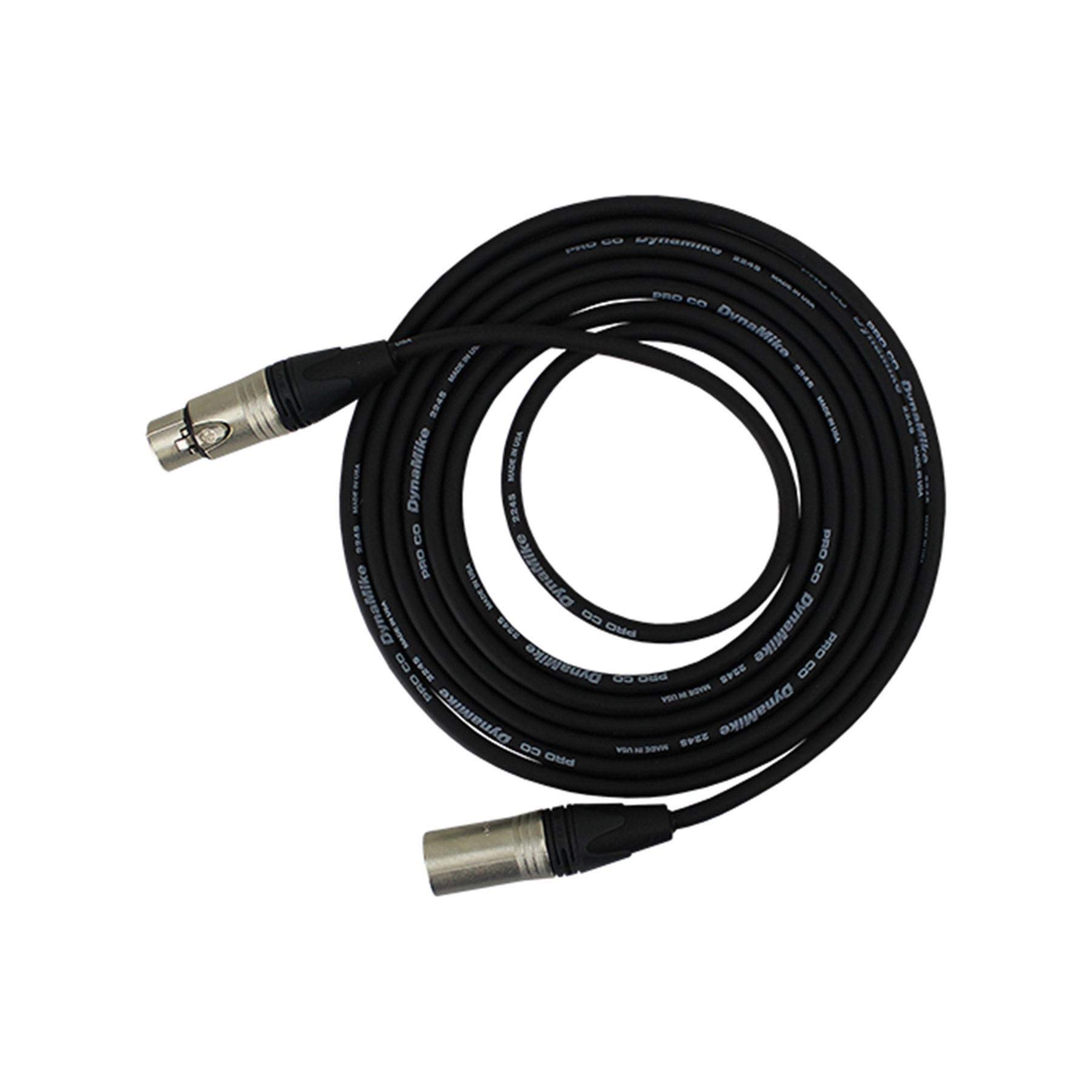 Pro Co Sound Excellines 5' XLR (M) to XLR (F) Lo-z Microphone Cable, 2x 24 Gauge