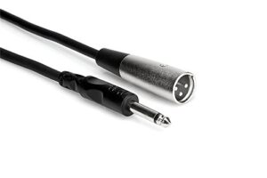 hosa pxm-102 technology mono 1/4" male to 3-pin xlr male audio cable - 2'