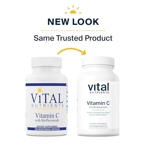 Vital Nutrients Vitamin C with Bioflavonoids | Vegan Supplement for Immune Support* | 1000mg Vitamin C and 500mg Citrus Bioflavonoid | Gluten, Dairy and Soy Free | Non-GMO | 100 Capsules