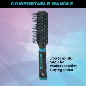 Conair Salon Results Hairbrush - Hair brush - Hairbrush for Men and Women - Detangling Hair Brush - Hairbrush for All Hair Types with Nylon Bristles