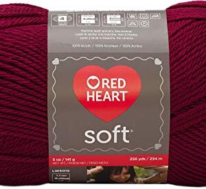 Red Heart Soft Yarn, Wine - E728.4608