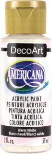 decoart americana acrylic paint, 2-ounce, warm white