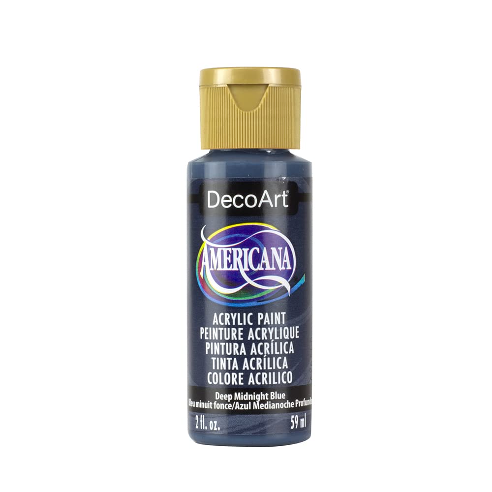 DecoArt Americana Acrylic Paint, 2-Ounce, Deep Midnight Blue