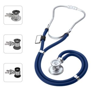 MDF Instruments, Sprague Rappaport Dual Head Stethoscope with Adult, Pediatric, and Infant Convertible chestpiece - Royal Blue (MDF767-10)