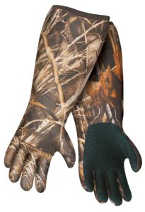 allen company hunting unisex-adult waterproof decoy gloves, 18" neoprene, realtree max-5 camo