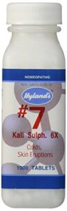 cystic acne and acne scar treatment, cold medicine, natural relief of discharge related symptoms, hyland's #7 kali sulphate 6x, 1000 count