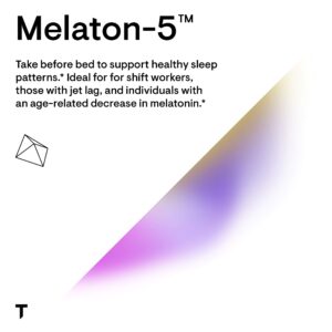 THORNE Melaton-5-5mg Melatonin - Supports Circadian Rhythms, Restful Sleep, and Relaxation - Gluten-Free, Soy-Free,Dairy-Free - 60 Capsules