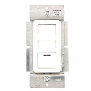 Leviton IllumaTech Dimmer Switch for Magnetic Low Voltage, Halogen and Incandescent Bulbs, IPM06-1LZ, White