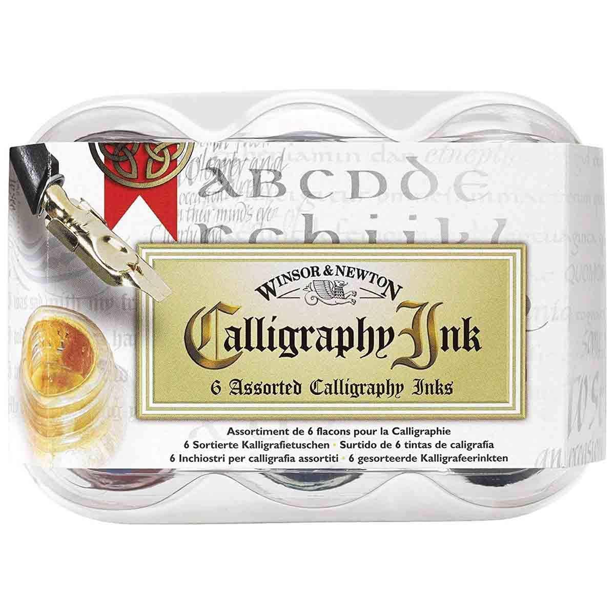 Winsor & Newton Calligraphy 6-Jar Ink Set, 30ml