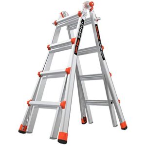 little giant ladders, super duty, m17, 17 foot, multi-position ladder, aluminum, type 1aa, 375 lbs weight rating, (10402)