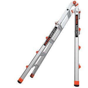 Little Giant Ladders, Super Duty, M17, 17 foot, Multi-Position Ladder, Aluminum, Type 1AA, 375 lbs weight rating, (10402)