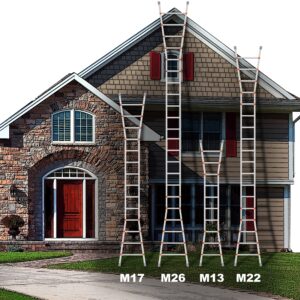 Little Giant Ladders, Super Duty, M22, 22 foot, Multi-Position Ladder, Aluminum, Type 1AA, 375 lbs weight rating, (10403)