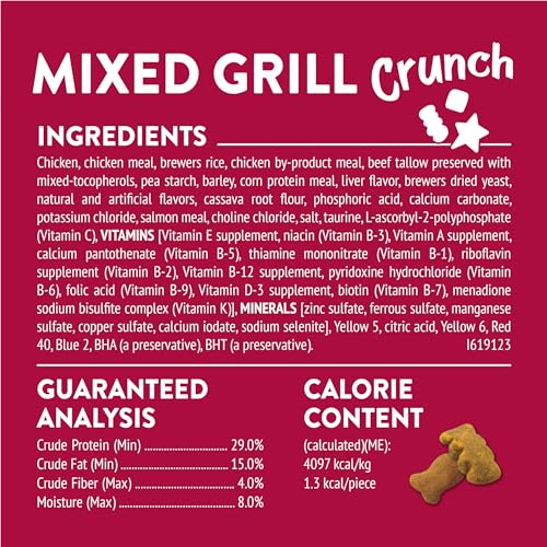 Purina Friskies Cat Treats, Party Mix Mixed Grill Crunch - (Pack of 10) 2.1 oz. Pouches