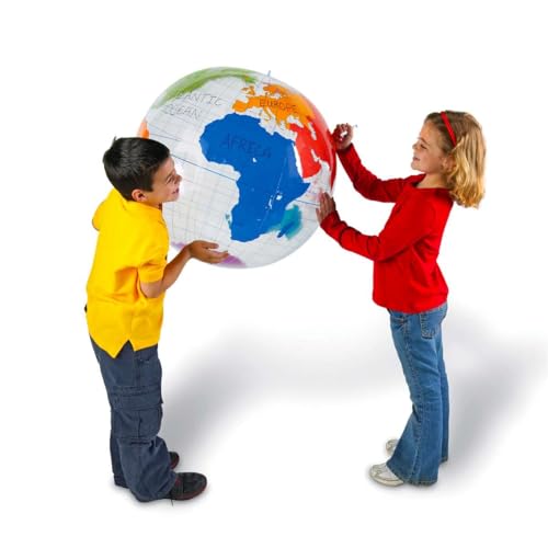 Learning Resources Inflatable Labeling Globe - Geography Class Supplies for Kids, Inflatable Earth, Classroom Science Supplies