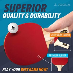 JOOLA All-in-One Indoor Table Tennis Hit Set (Bundle Includes 4 Rackets/Paddles, 8 Balls, Carrying Case), Multi, One Size (59152)