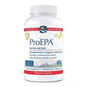 nordic naturals proepa, lemon - 120 soft gels - 1210 mg omega-3 - high-intensity epa formula for healthy mood, heart health & cellular function - non-gmo - 60 servings