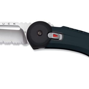 Buck Knives 750 Redpoint Easy Open Utility Pocket Knife with Partially Serrated Blade, All-Weather Grip Handle, and Bottle Opener