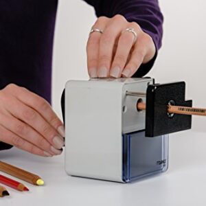 Dahle 166 Premium Pencil Sharpener w/Point Adjuster & Automatic Cutting System, Accepts Graphite & Oversized Artist Pencils