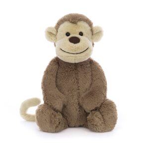 Jellycat Bashful Monkey Stuffed Animal Plush, Medium, 12 inches