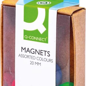 Q-Connect Round Magnet 20mm Assorted (60 Pack)