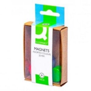 Q-Connect Round Magnet 20mm Assorted (60 Pack)