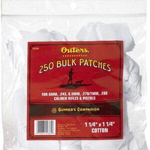 Outers .30 - .50 Caliber Bulk Bagged Cotton Patches (225 Count)