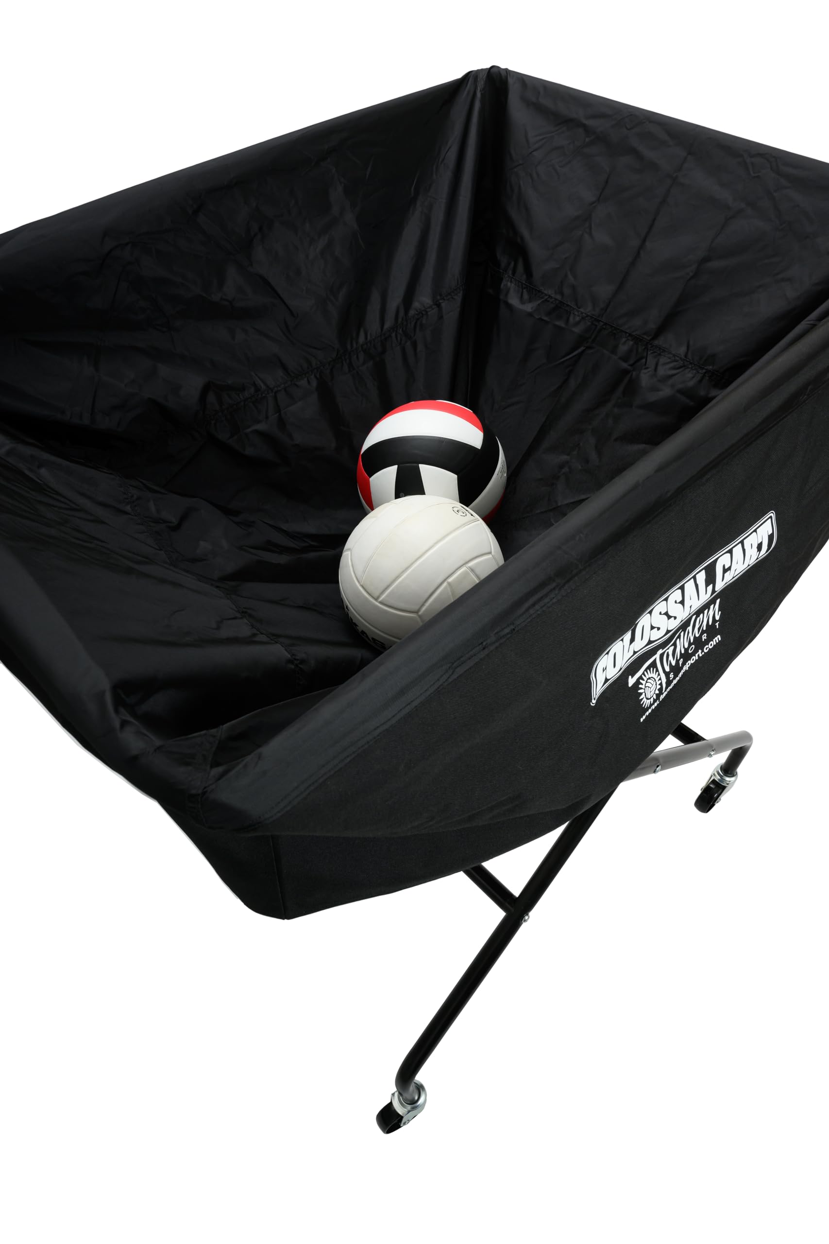 Tandem Sport Colossal Volleyball Ball Cart - Volleyball Training Equipment Ball Holder - Volleyball Ball Cart with Wheels - Volleyball Basket - Hold Up to 40 Balls