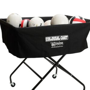 Tandem Sport Colossal Volleyball Ball Cart - Volleyball Training Equipment Ball Holder - Volleyball Ball Cart with Wheels - Volleyball Basket - Hold Up to 40 Balls