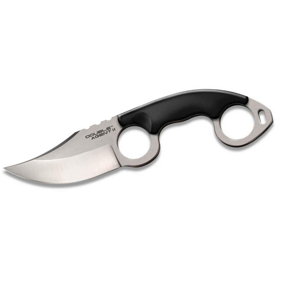 Cold Steel Double Agent Series Fixed Blade Knife with Sheath, Double Agent II