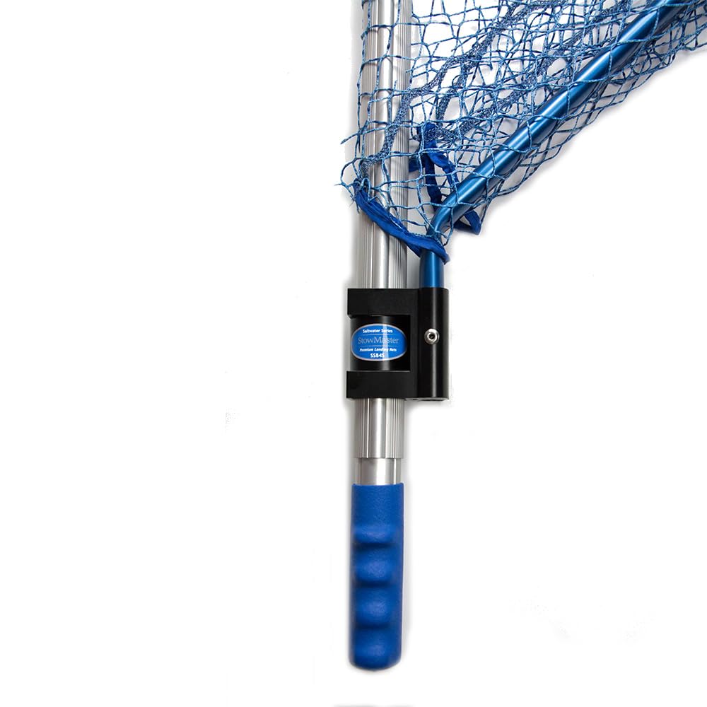 StowMaster SS84S Saltwater Series Precision Landing Net - Hoop 24"x28", Length 84",Silver/Blue