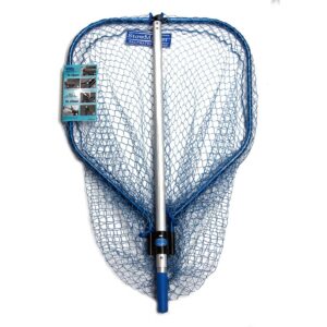 StowMaster SS84S Saltwater Series Precision Landing Net - Hoop 24"x28", Length 84",Silver/Blue