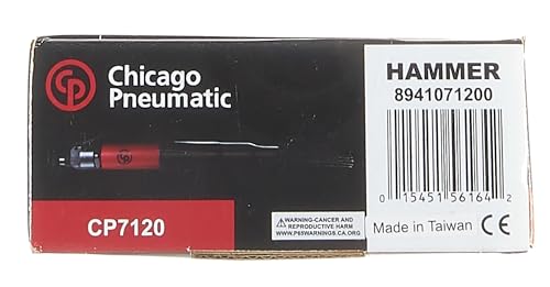 Chicago Pneumatic CP7120 Air Powered Adjustable Needle Scaler and Chisel, 4,600 BPM, Red