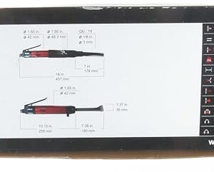 Chicago Pneumatic CP7120 Air Powered Adjustable Needle Scaler and Chisel, 4,600 BPM, Red