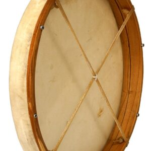 MID-EAST DOBANI TUNABLE GOATSKIN HEAD WOODEN FRAME DRUM WITH BEATER 18-BY-2-INCH