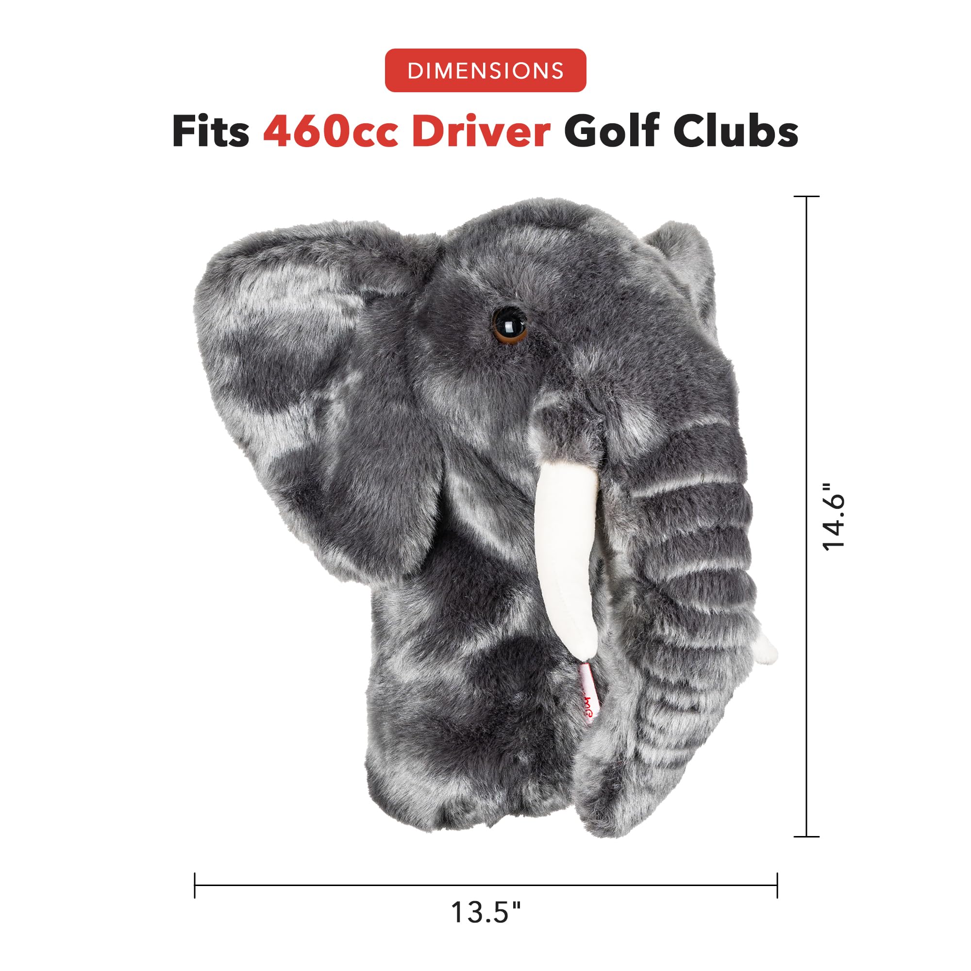 Daphne’s Elephant Driver Headcover | Premium Driver Headcovers | Funny Golf Club Covers | Stylish Protection for Your Clubs | Men's Golf Gear | Driver Headcover for Men and Women