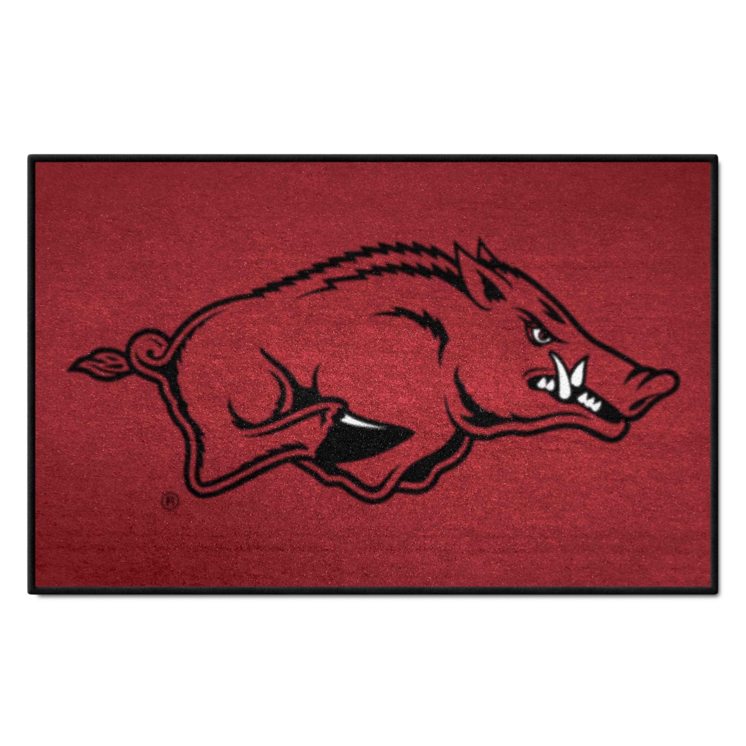 FANMATS 2125 NCAA - Arkansas Razorbacks Starter Mat Accent Rug - 19in. x 30in. | Sports Fan Home Decor Rug and Tailgating Mat