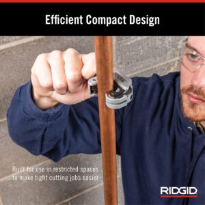 RIDGID 86127 Model 118 Close Quarters AUTOFEED 1/4" to 1-1/8" Copper, Aluminum, Brass, and Plastic Tubing Cutter