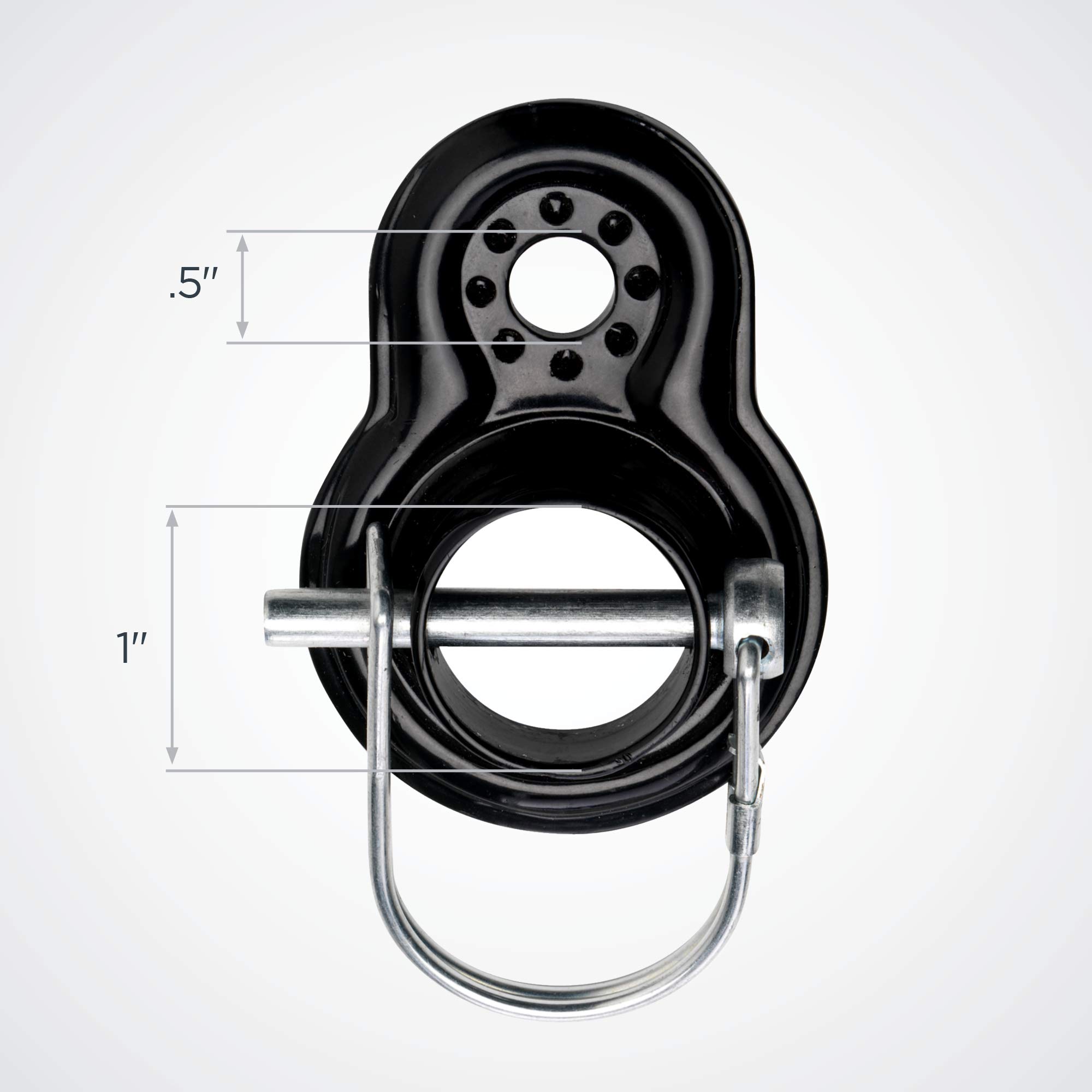 Coupler Attachments for Instep and Schwinn Bike Trailers, Flat Coupler for a Wide Range of Bicycle Sizes, Models, and Styles,Black