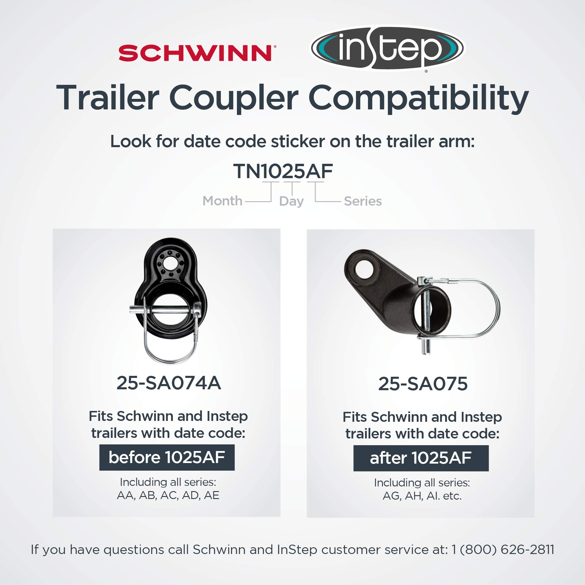 Coupler Attachments for Instep and Schwinn Bike Trailers, Flat Coupler for a Wide Range of Bicycle Sizes, Models, and Styles,Black