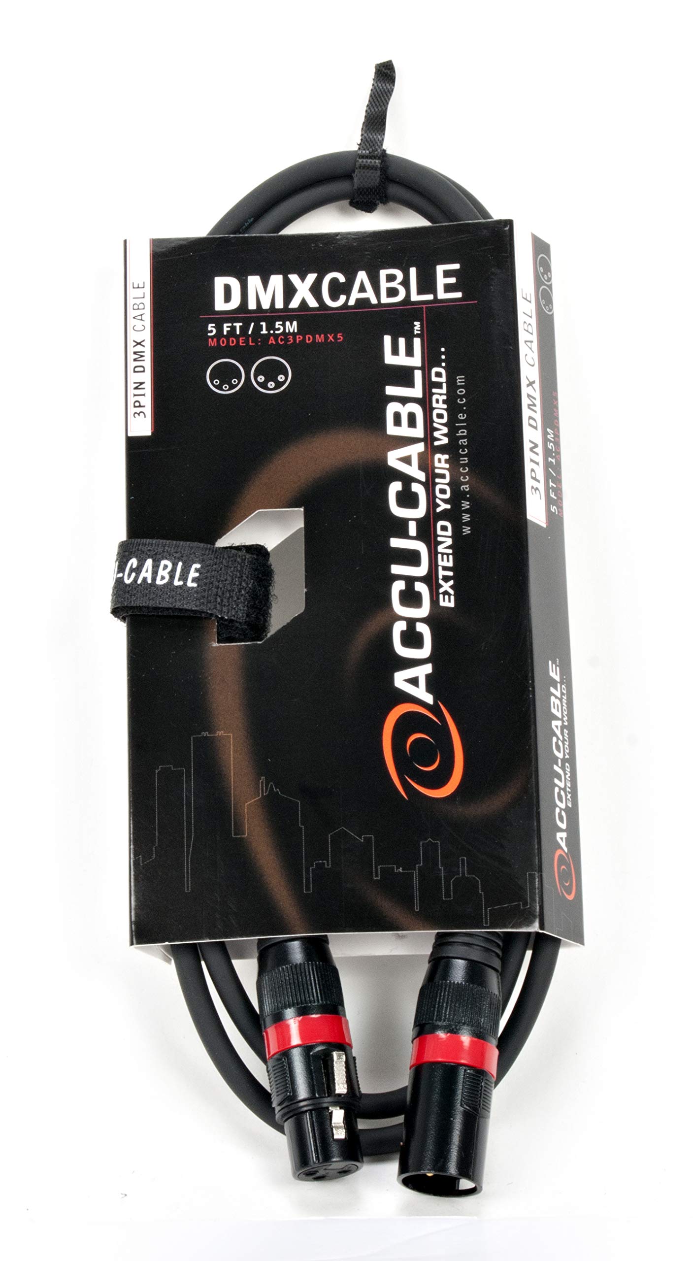 Accu Cable AC3PDMX5 Stage and Studio Power Cable, Short