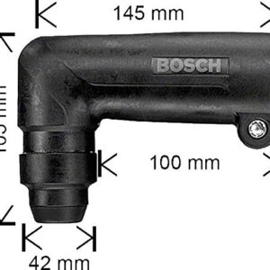 BOSCH 1618580000 SDS-plus Shank Right Angle Attachment, black