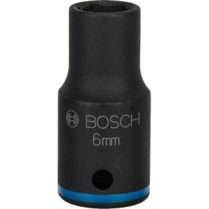 bosch 1608551002 socket wrench 6 mm, 25 mm, 13 mm, 3.5 m, 10.2 mm square drive socket din 3121, 1/4 (a), 1 piece