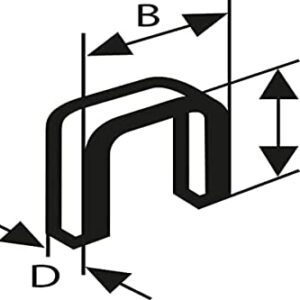 Bosch Professional 1609200374 Staples Resin Coated 60x108x23, 60 x 108 x 23 mm