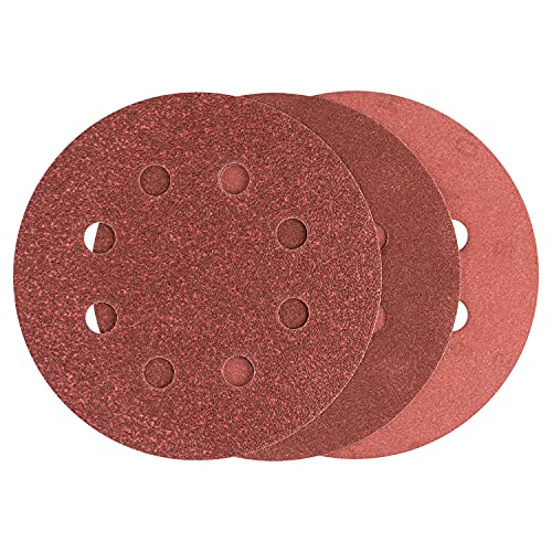 Bosch 2607019496 25 Random Orbit Sanding Sheets, Dia.115mm, 80-240 Grit, Red