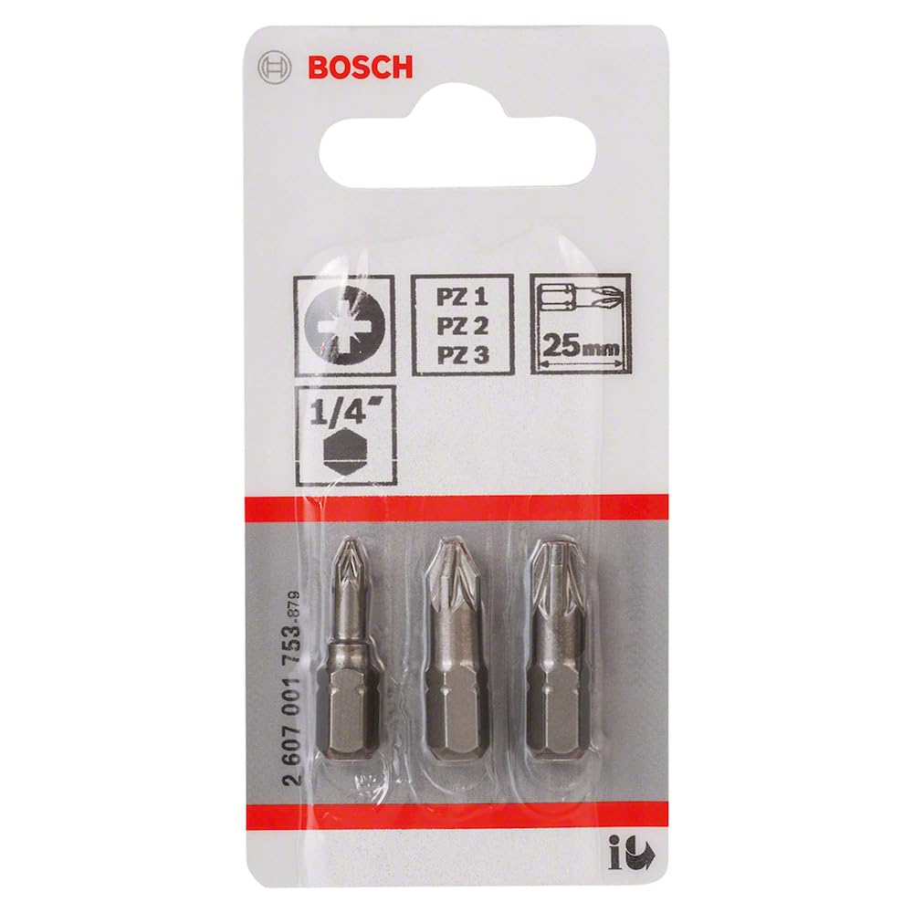 Bosch 2607001753 Screwdriver Bit, Pz, 25mm Length