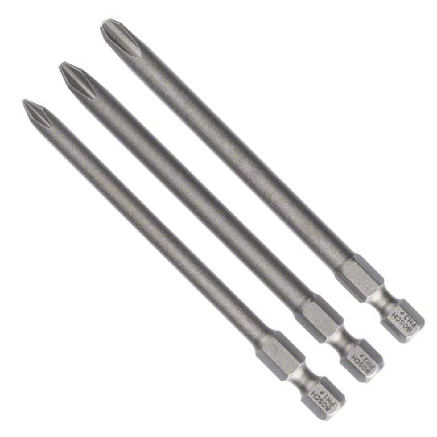 Bosch 2607001757 Phillips Head Bit Set PH1-3 XH 3.5In 3 Pcs