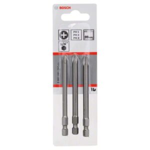 Bosch 2607001757 Phillips Head Bit Set PH1-3 XH 3.5In 3 Pcs